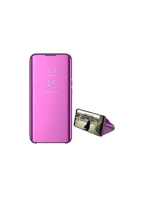 For Samsung Galaxy S23 Ultra Ultra Clear View Flip Case , Without Sensor , Stand Watching Position , Mirror Full Protection Cover Compatible With Samsung Galaxy S23 Ultra (6.8’) (Purple)