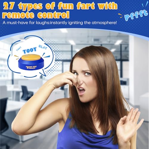 WYZOID آلة مزاح صوت الفَرت WYZOID تُصدر 30 صوتًا مضحكًا وواقعيًا مُفعلة بزر للعب في الألعاب ومكتب الفكاهة - Image 5
