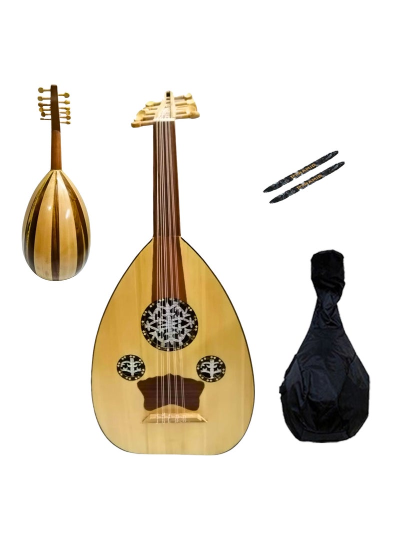 Al-Karz Music Educational Wooden Oud with Bag and 2 Picks  - Image 1