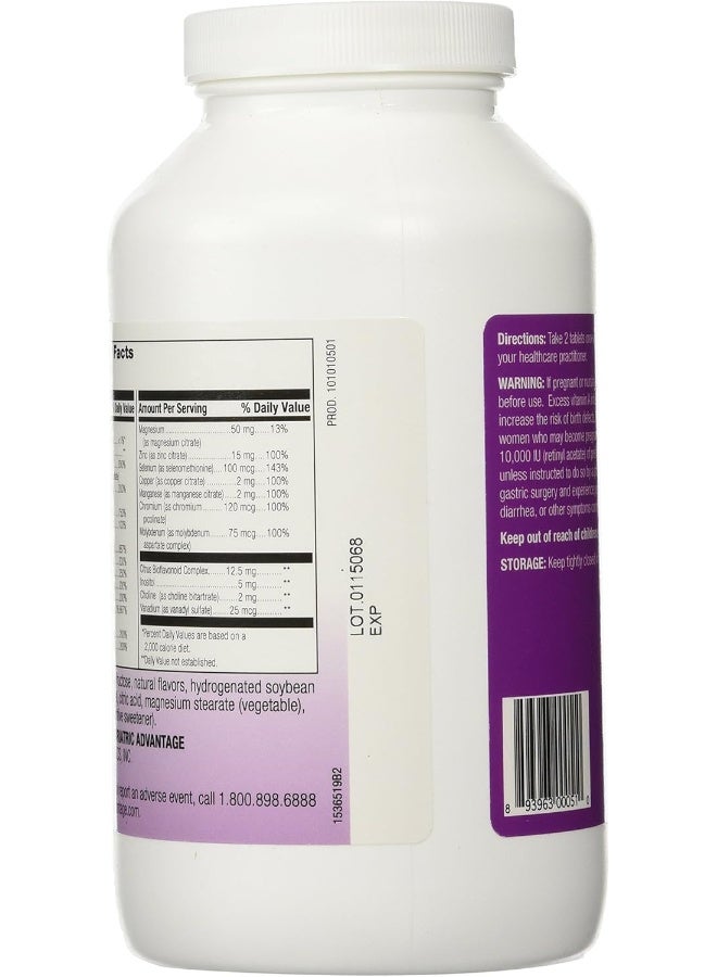 Bariatric Advantage Essential Multivitamin Without Iron - 200 Dv Of Key Nutrients - Trace Mineral Support - Multivitamins For Bariatric Patients - Berry - 180 Tablets - Image 3