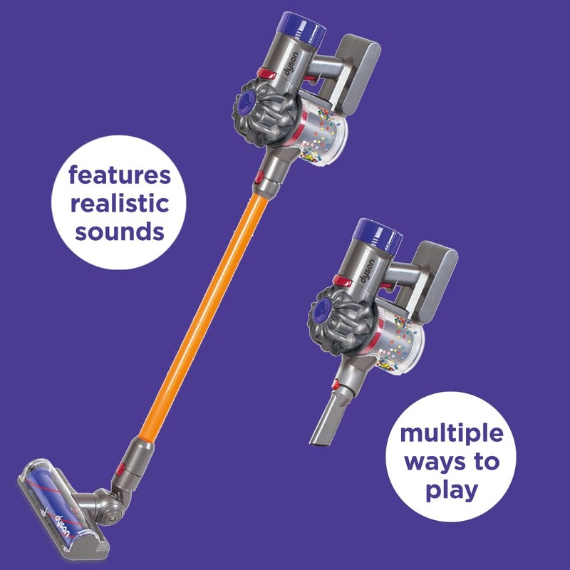 Casdon Dyson Cordless Vacuum Interactive & Officially Licensed Toy Dyson Vacuum For Children Aged 3+ Realistic Role-Play Fun, Purple and Orange - Image 2
