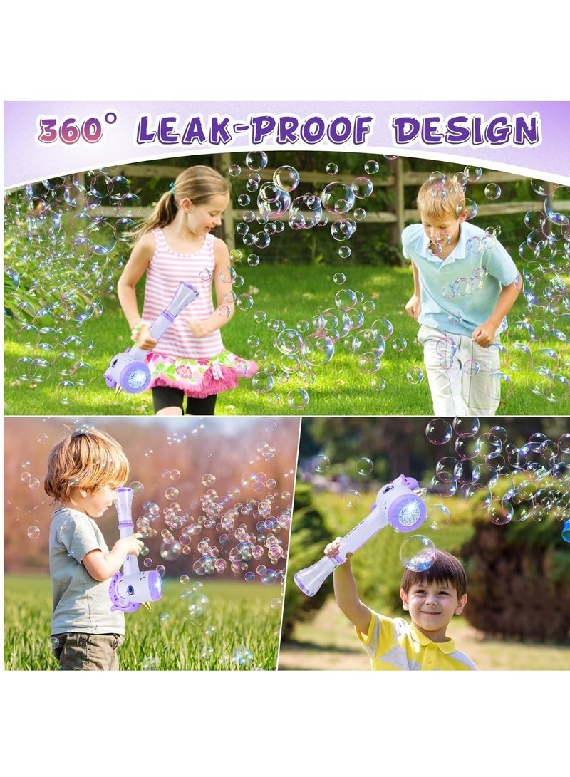 ألعاب للبنات من عمر 3 سنوات فما فوق: عصا فقاعات يونيكورن مع هدايا إضاءة رائعة للأطفال من عمر 3 إلى 8 سنوات، آلة فقاعات للأطفال للحفلات وأعياد الميلاد للأطفال الصغار من عمر 3 إلى 8 سنوات - Image 3