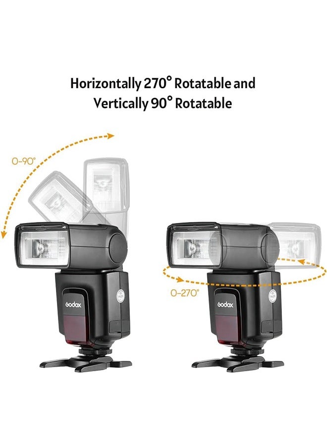 Godox - GODOX TT520ⅡUniversal On-Camera Flash Electronic Speedlite + AT-16 2.4G Wireless Trigger Transmitter Guide Number 33 S1 S2 Modes Replacement for Canon Nikon Pentax - Image 1
