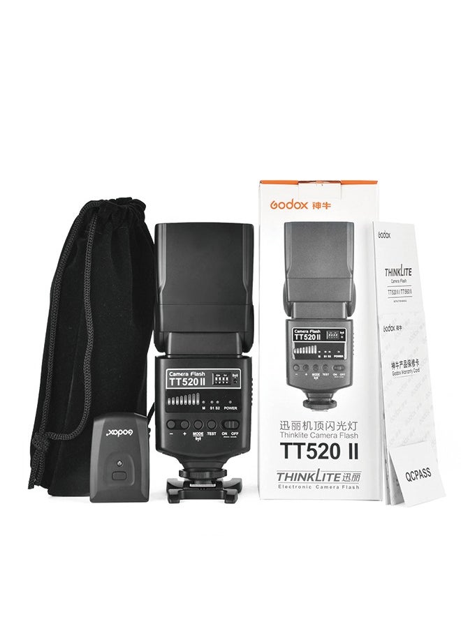 Godox - GODOX TT520ⅡUniversal On-Camera Flash Electronic Speedlite + AT-16 2.4G Wireless Trigger Transmitter Guide Number 33 S1 S2 Modes Replacement for Canon Nikon Pentax - Image 1