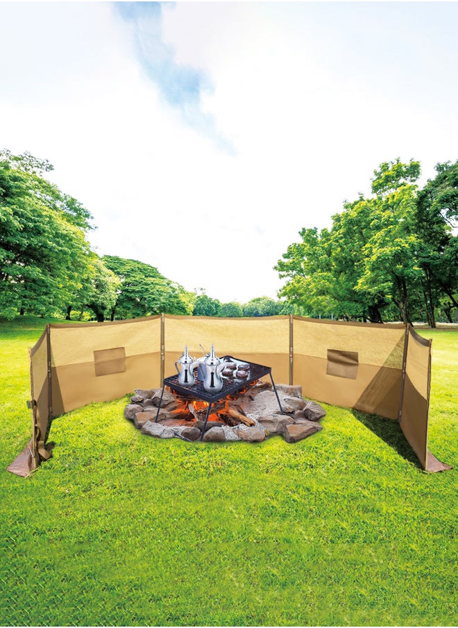 AL SANIDI - Foldable windbreak for trips, Al-Mashab windbreak, Kaki, Size 8*1.25Metre - Image 1