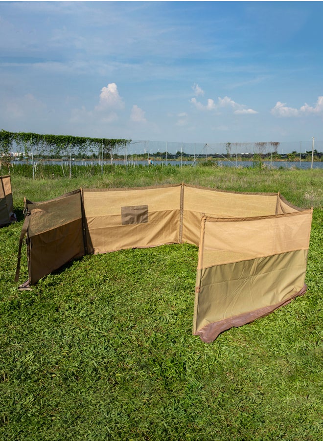 AL SANIDI - Foldable windbreak for trips, Al-Mashab windbreak, Kaki, Size 8*1.25Metre - Image 1