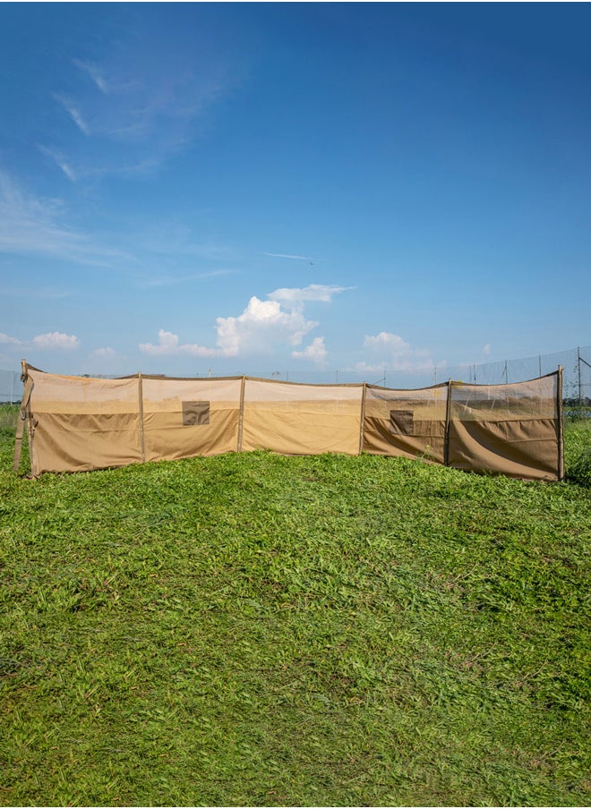 AL SANIDI - Foldable windbreak for trips, Al-Mashab windbreak, Kaki, Size 8*1.25Metre - Image 1