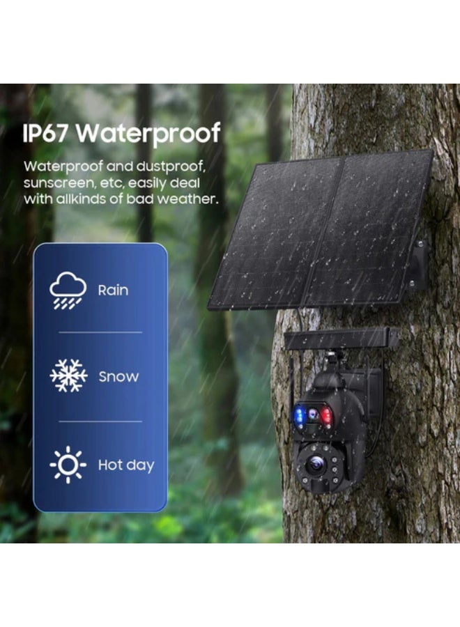 كروني كاميرا كروني St-599-8mp-4g-30x-20w تعمل بالطاقة الشمسية، تسجيل 24 ساعة، رؤية ليلية بالأشعة تحت الحمراء، تكبير 30x، رؤية بعدسة مزدوجة، مقاومة للماء IP66، تدعم الصوت ثنائي الاتجاه، مناسبة للسيناريوهات الداخلية والخارجية - Image 5