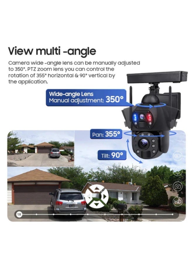 كروني كاميرا كروني St-599-8mp-4g-30x-20w تعمل بالطاقة الشمسية، تسجيل 24 ساعة، رؤية ليلية بالأشعة تحت الحمراء، تكبير 30x، رؤية بعدسة مزدوجة، مقاومة للماء IP66، تدعم الصوت ثنائي الاتجاه، مناسبة للسيناريوهات الداخلية والخارجية - Image 3