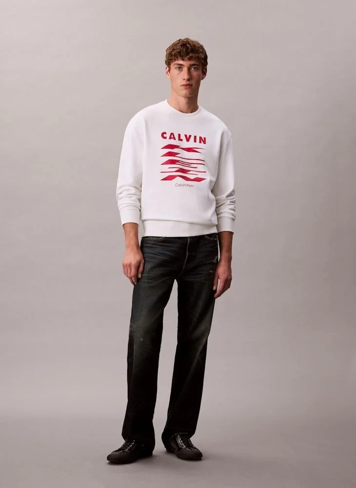 Calvin Klein Jeans  Logo Graphic Sweatshirt for Men | Best Price UAE