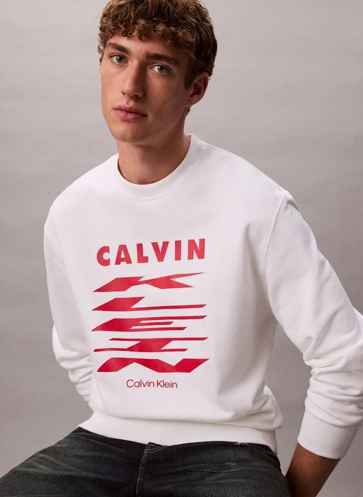 Calvin Klein Jeans  Logo Graphic Sweatshirt for Men | Best Price UAE