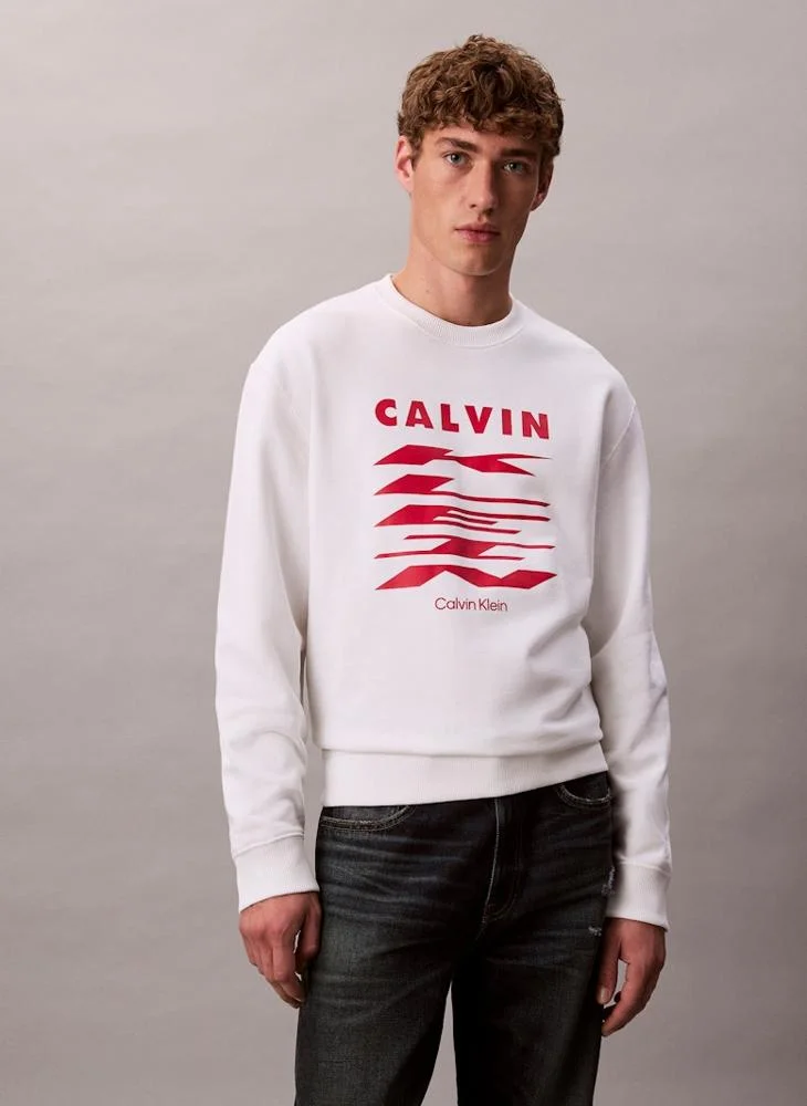 Calvin Klein Jeans  Logo Graphic Sweatshirt for Men | Best Price UAE