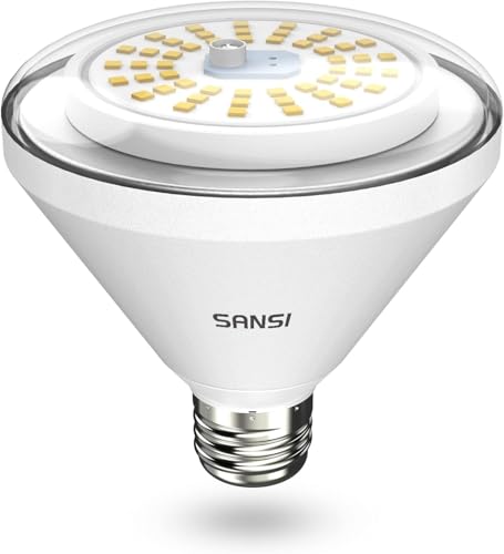 SANSI 200W Equivalent LED Grow Light Bulb, BR30 24W Full Spectrum Grow Bulb with 120° Wide Beam Angle, 4000K Daylight White IP54 Waterproof Plant Lights for Indoor Outdoor Plants - Image 1