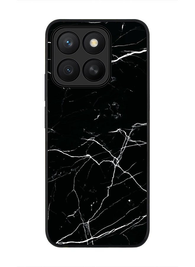 Stylizedd For Honor X8c Case,Slim fit Camera Protection, Shockproof Thin Phone cover  - Marble Print Black