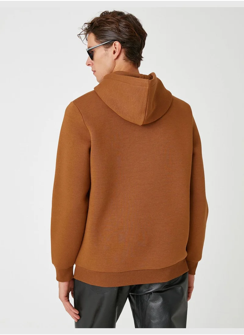 كوتون Dog Embroidered Hoodie