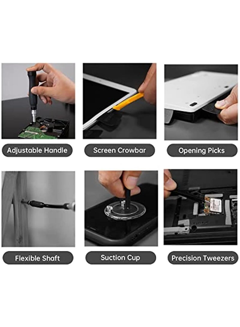 Precision 145PCS Screwdriver Set, Professional Phone Laptop Precision Screwdrivers Set, Magnetic Driver Bit Screwdriver Repair Kit with Storage Box for Eyeglass, Watch, Toys, Electronics, Modding, DIY - Image 4