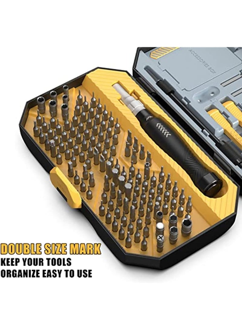 Precision 145PCS Screwdriver Set, Professional Phone Laptop Precision Screwdrivers Set, Magnetic Driver Bit Screwdriver Repair Kit with Storage Box for Eyeglass, Watch, Toys, Electronics, Modding, DIY - Image 5