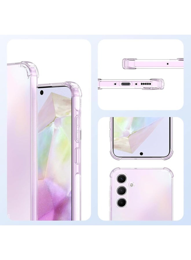 غطاء خلفي واقٍ من السيليكون المقاوم للصدمات لهاتف سامسونج جالاكسي A35 شفاف - Image 4