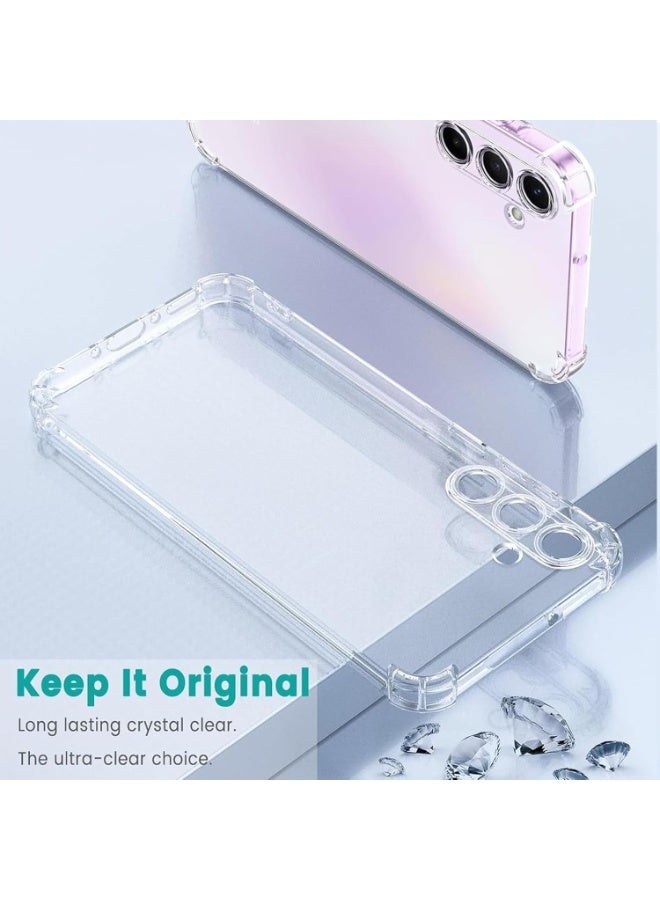 غطاء خلفي واقٍ من السيليكون المقاوم للصدمات لهاتف سامسونج جالاكسي A35 شفاف - Image 5