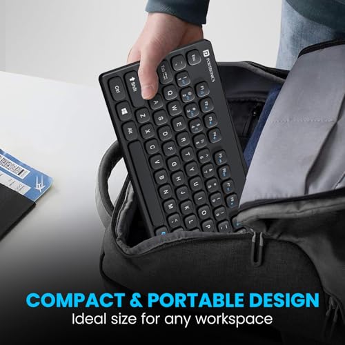 Portronics Bubble Multimedia Wireless Keyboard 2.4 GHz & Bluetooth 5.0 Connectivity, Noiseless Experience, Compact Size for iOS iPad Air, Pro, Mini, Android, Windows Tablets PC Smartphone(Black) - Image 5