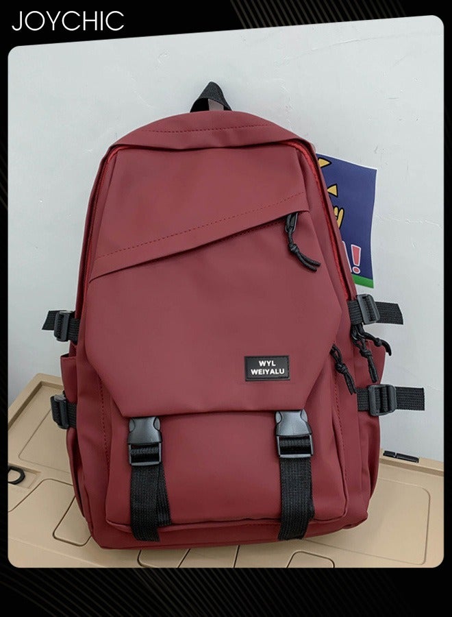 Joychic حقيبة ظهر مقاومة للماء من البوليستر مع إغلاق ب flap، حقيبة كتب مقاومة للاهتراء مع قلادة كرتونية لطلاب المرحلة المتوسطة والثانوية والجامعة - Image 2