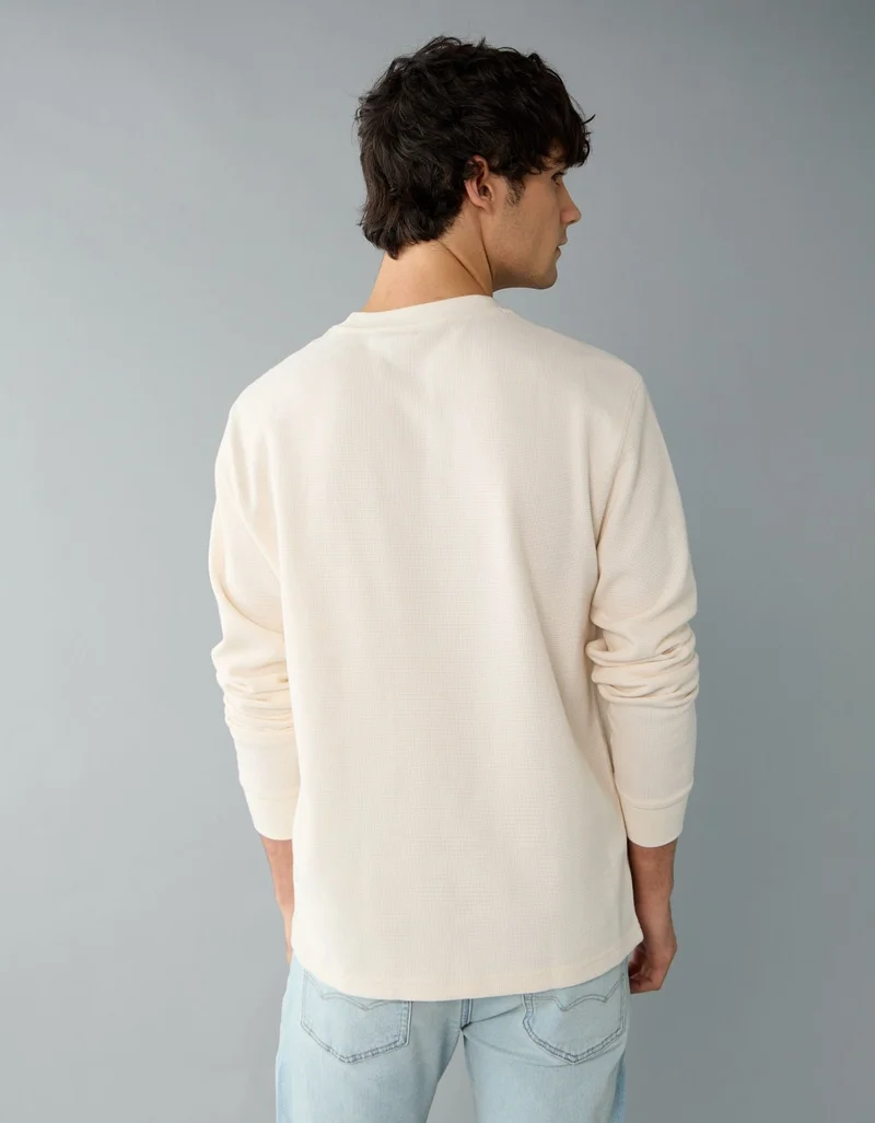 American Eagle  AE Long Sleeve Thermal T-Shirt for Men | Best Price UAE