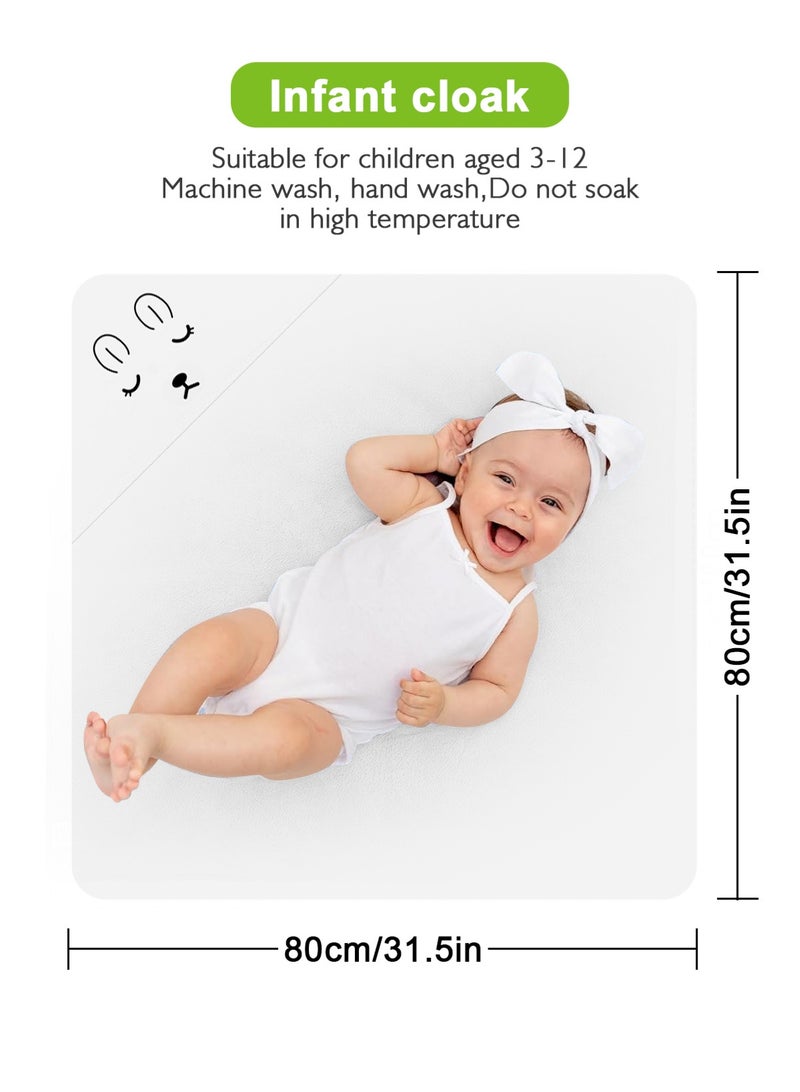 أوربازار عبوة من 3 مناشف بغطاء للرأس، منشفة أطفال لطيفة بغطاء للرأس، مناشف حمام أطفال 80 × 80 سم، ناعمة وعالية الامتصاص - Image 5