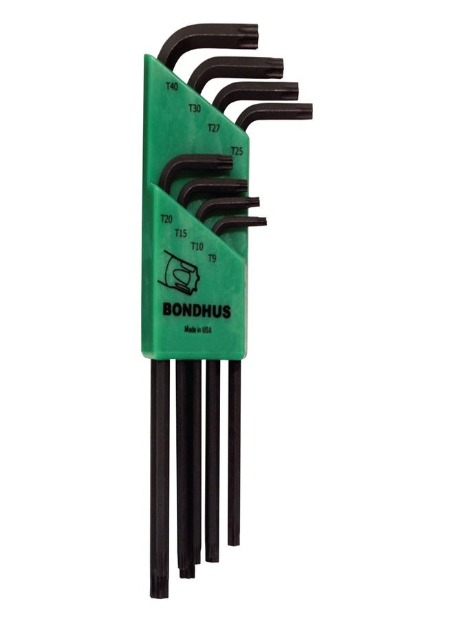 Bondhus 32434 Set of 8 Tamper Resistant Star L-wrenches,Long,sizes TR9-TR40 - Image 1