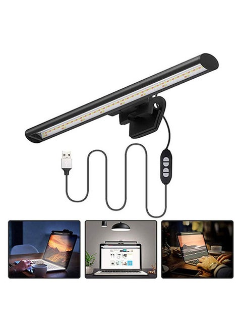 Reading Monitor Light Laptop Monitor Light Bar Reading LED Keyboard Light 3 Color Temperature Modes USB Powered Suitable for Work and Office Eye Care Portable Travel