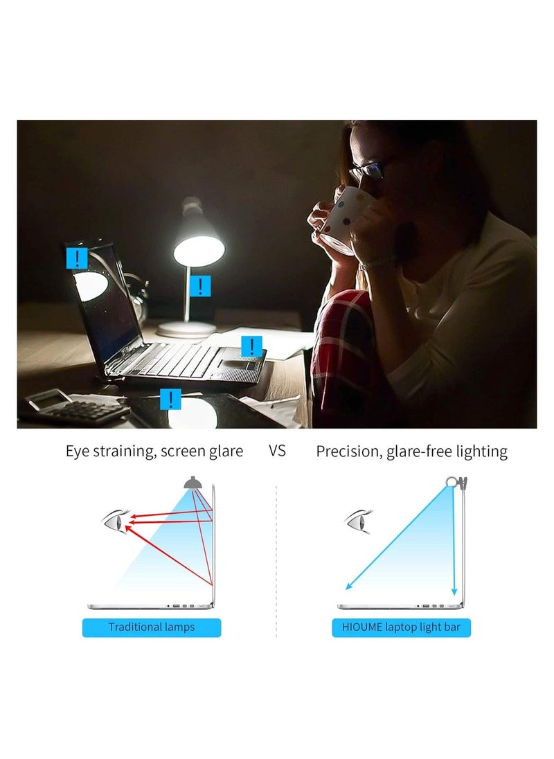 ARNOTEC - Reading Monitor Light Laptop Monitor Light Bar Reading LED Keyboard Light 3 Color Temperature Modes USB Powered Suitable for Work and Office Eye Care Portable Travel - Image 1