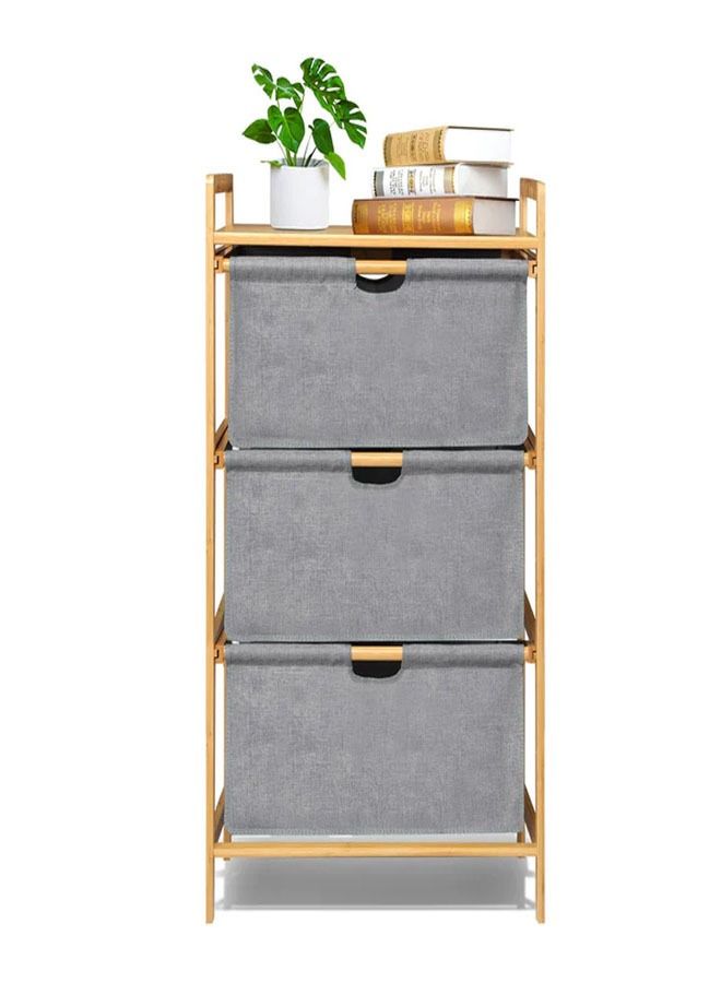 NKX 3 Tier Portable Children Cloth Storage Cabinet wardrobe  - Image 2