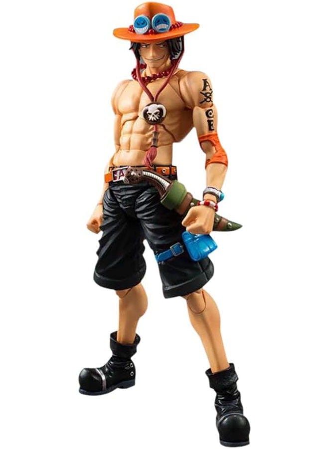 One Piece movable Ace figurines, replaceable heads, interchangeable hands, dolls, models, toys, table decorations  - Image 5