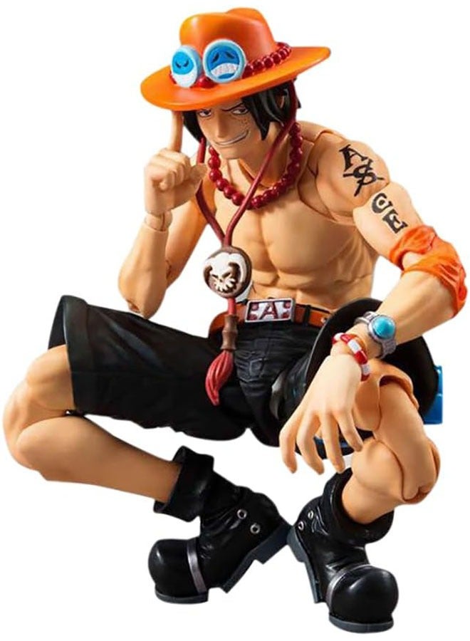 One Piece movable Ace figurines, replaceable heads, interchangeable hands, dolls, models, toys, table decorations  - Image 2