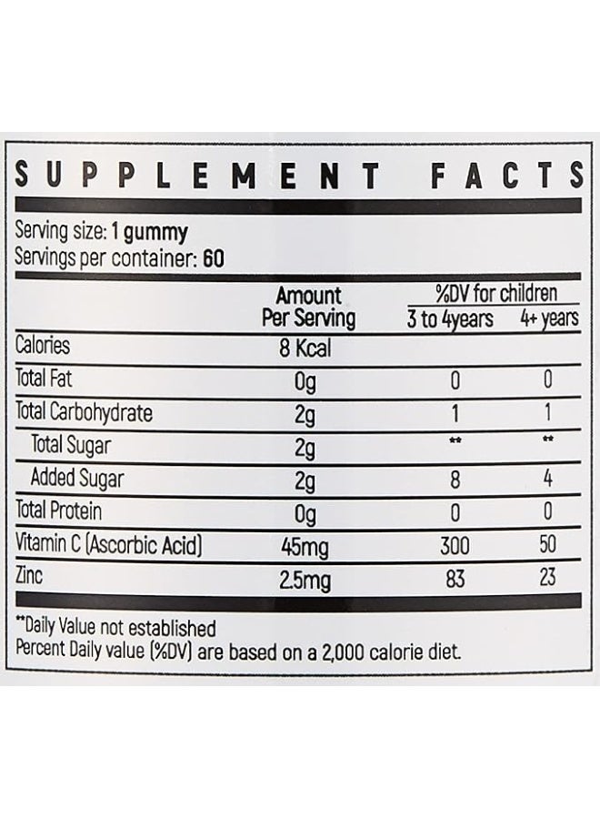 HAPPY GUMMIES Vitamin C +Zinc Gummie 60S - Image 5