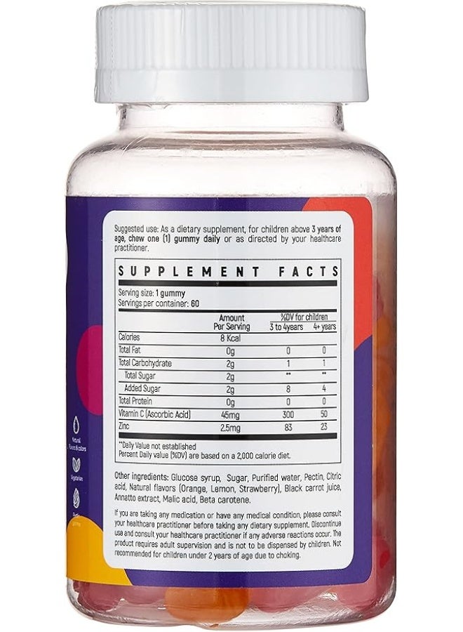 HAPPY GUMMIES Vitamin C +Zinc Gummie 60S - Image 3