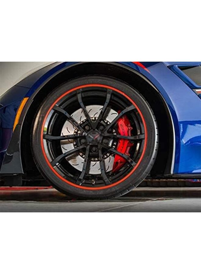 واقيات حواف العجلات لحماية العجلات المصنوعة من سبائك الألومنيوم من خدوش الرصيف وحواف عجلات السيارات وحواف حماية الإطارات وحواف تزيين العجلات وشرائط الصدمات (المقاس: أبيض) - Image 3