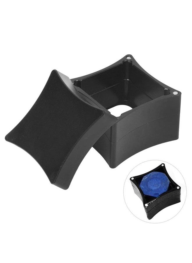 Thoraya Universal Metal Snooker Pool Billiard Cue Tip Tips Table 3 Section Chalk Box Holder Accessoryblack  - Image 4