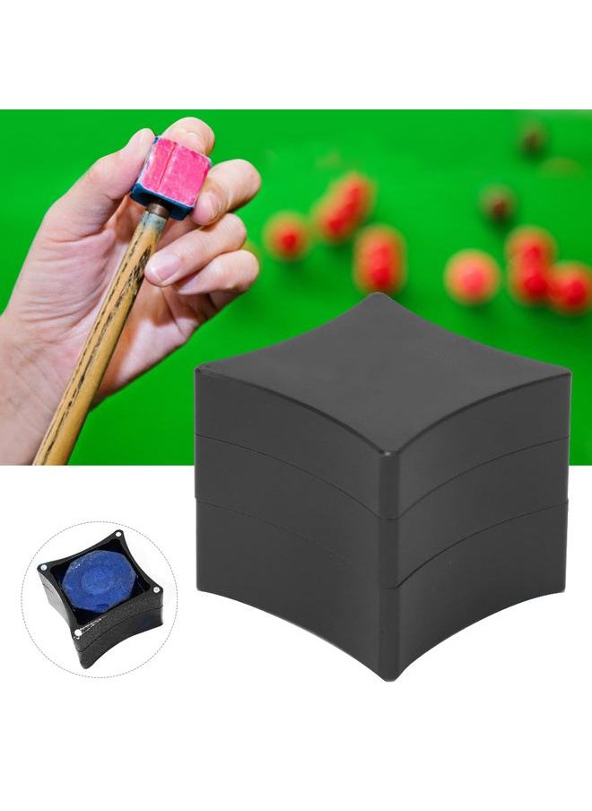 Thoraya Universal Metal Snooker Pool Billiard Cue Tip Tips Table 3 Section Chalk Box Holder Accessoryblack  - Image 5