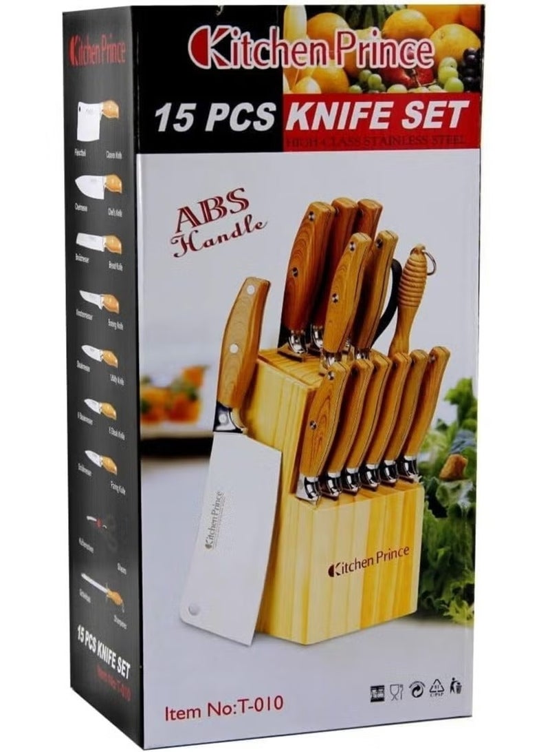 Kitchen Prince 15 Piece Kitchen Knife Set - Image 3