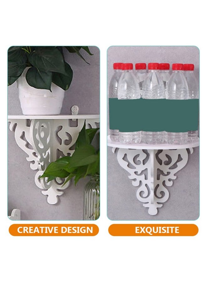 Cabilock Shelves Floating Wall Shelves 2Pcs Wallmounted Flower Pot Stands Wall Hanging Sundries Shelf Flower Pot Organizer Wall Bookshelf Floating Shelves - Image 5