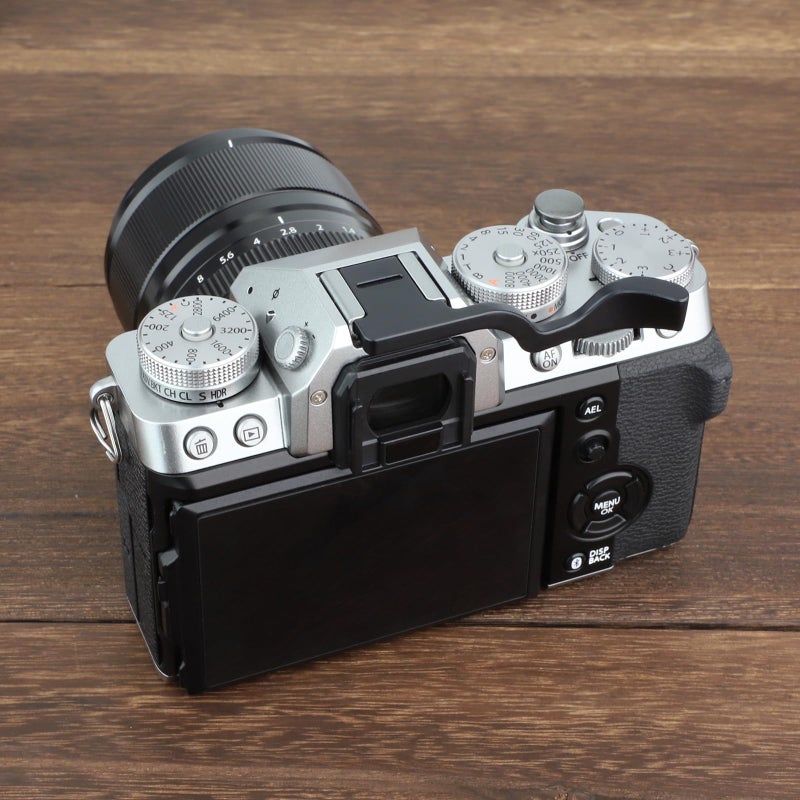 Haoge THB-XT5B Hand Grip Metal Hot Shoe Thumb Up Rest for Fujifilm Fuji X-T5 Camera Black - Image 2