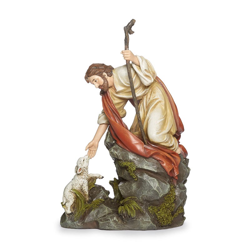 Josephs Studio by Roman 105 Jesus with Lamb Statue Christian Home Dcor Spiritual or Religious Gift