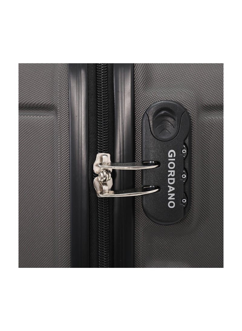 GIORDANO Giordano ABS Hardside Luggage Trolley Bag 3-Piece Set – Grey – 20"/24"/28"  - Image 3
