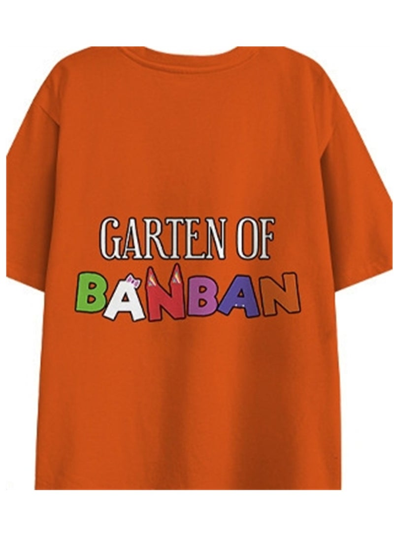 Cartoon class's garden 3D digital printing personalized breathable T-shirt shorts set - Image 4