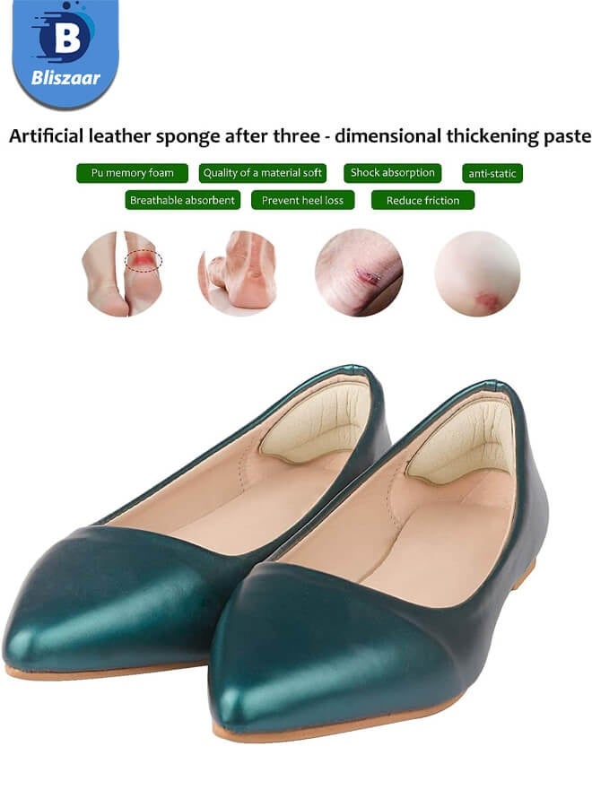 Bliszaar Heel Grips Liner Cushions Inserts for Loose Shoes, Heel Pads Snugs for Shoe Too Big Men Women, Filler Improved Shoe Fit and Comfort, Stop Heel Slip and Blister (4 Pairs) (Pale Apricot+Black) - Image 5