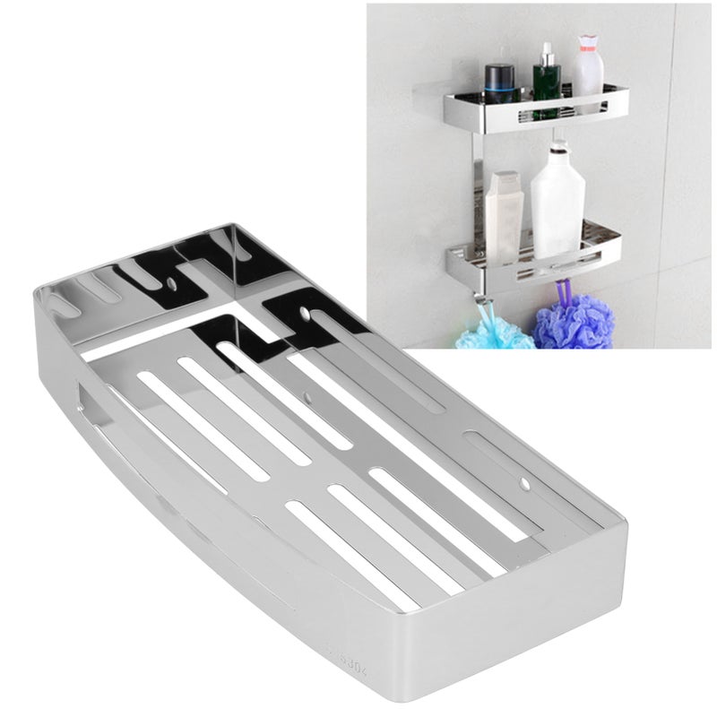 304 Stainless Steel Soap Holder Kitchen Sponge Tray Wall Mounted Shower Shelf Drain Storage Rack for Toilet Dorm Bathroom - Image 3
