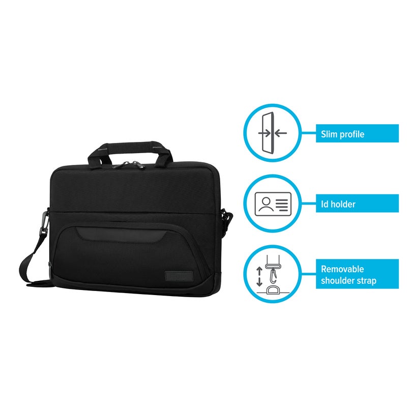 Targus 12-14" Laptop Bag for Business and Travel, Black - Computer Messenger Bag for Men and Women, Durable Water-Resistant Material, Fits 12-14" Laptops and Chromebooks (TBS579GL) - Image 3