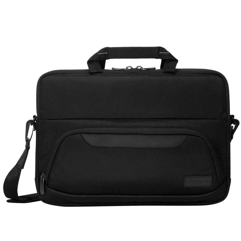 Targus 12-14" Laptop Bag for Business and Travel, Black - Computer Messenger Bag for Men and Women, Durable Water-Resistant Material, Fits 12-14" Laptops and Chromebooks (TBS579GL) - Image 1