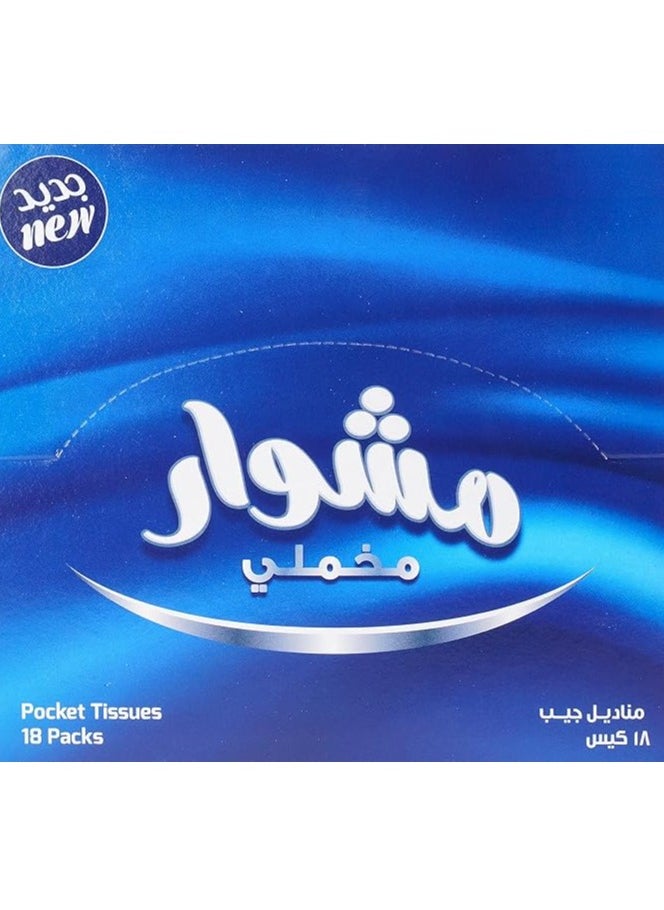 Mouchoir - Mouchoir Velvet Facial Pocket Tissues 3 Ply x 10 Sheets 18 Envelopes - Image 1