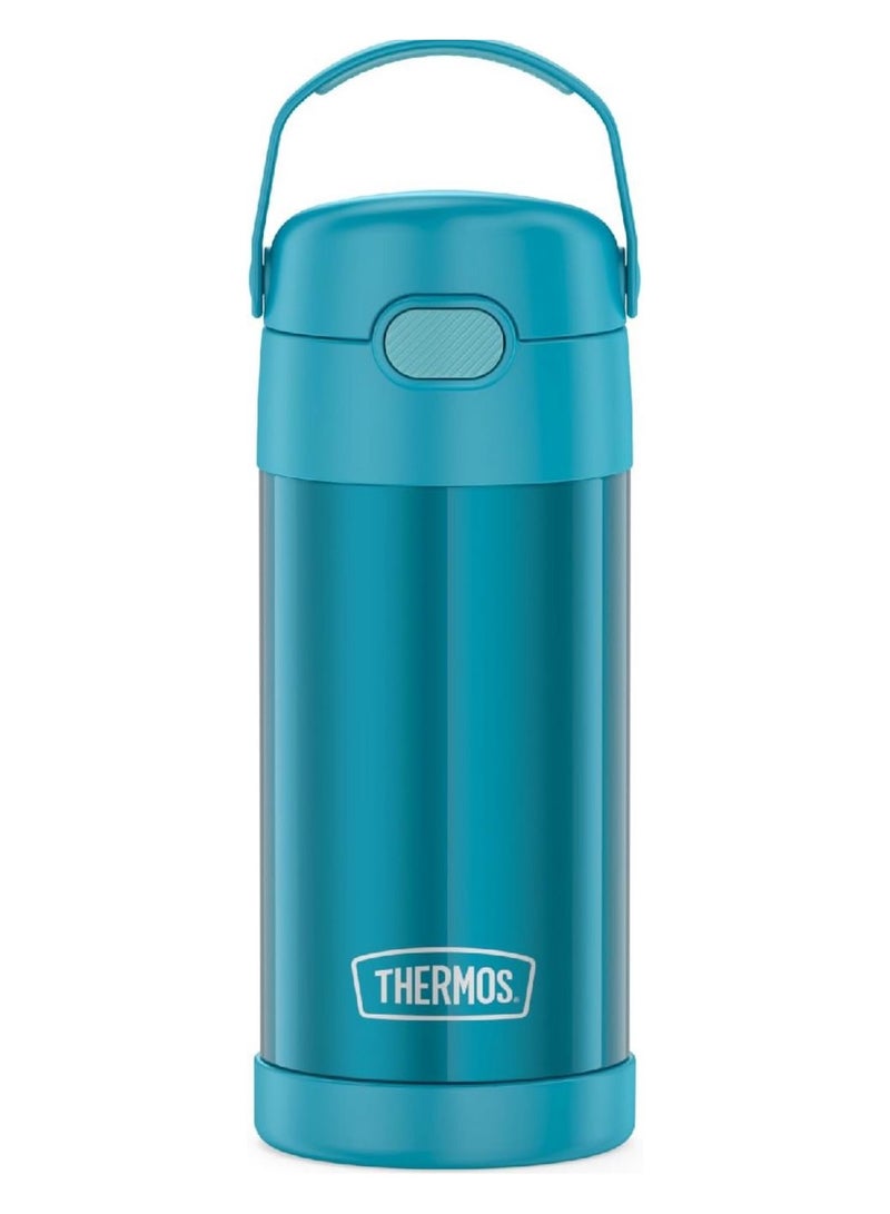 ترموس زجاجة مياه فانتينر F4016VI6 من ثيرموس سعة 12 اونصة - لون أزرق، ستانلس ستيل - Image 1